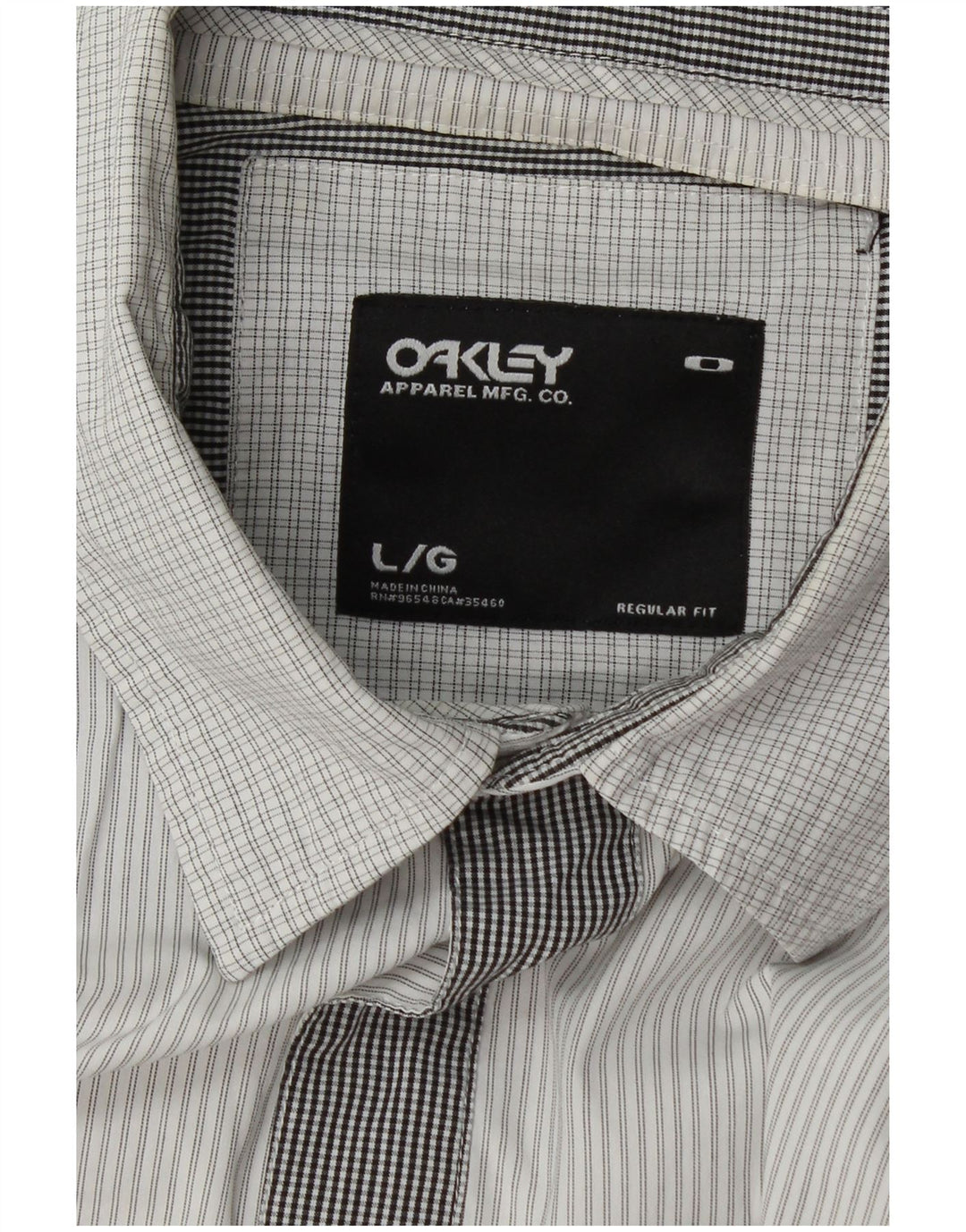 Camicia da uomo Oakley grande patchwork bianco