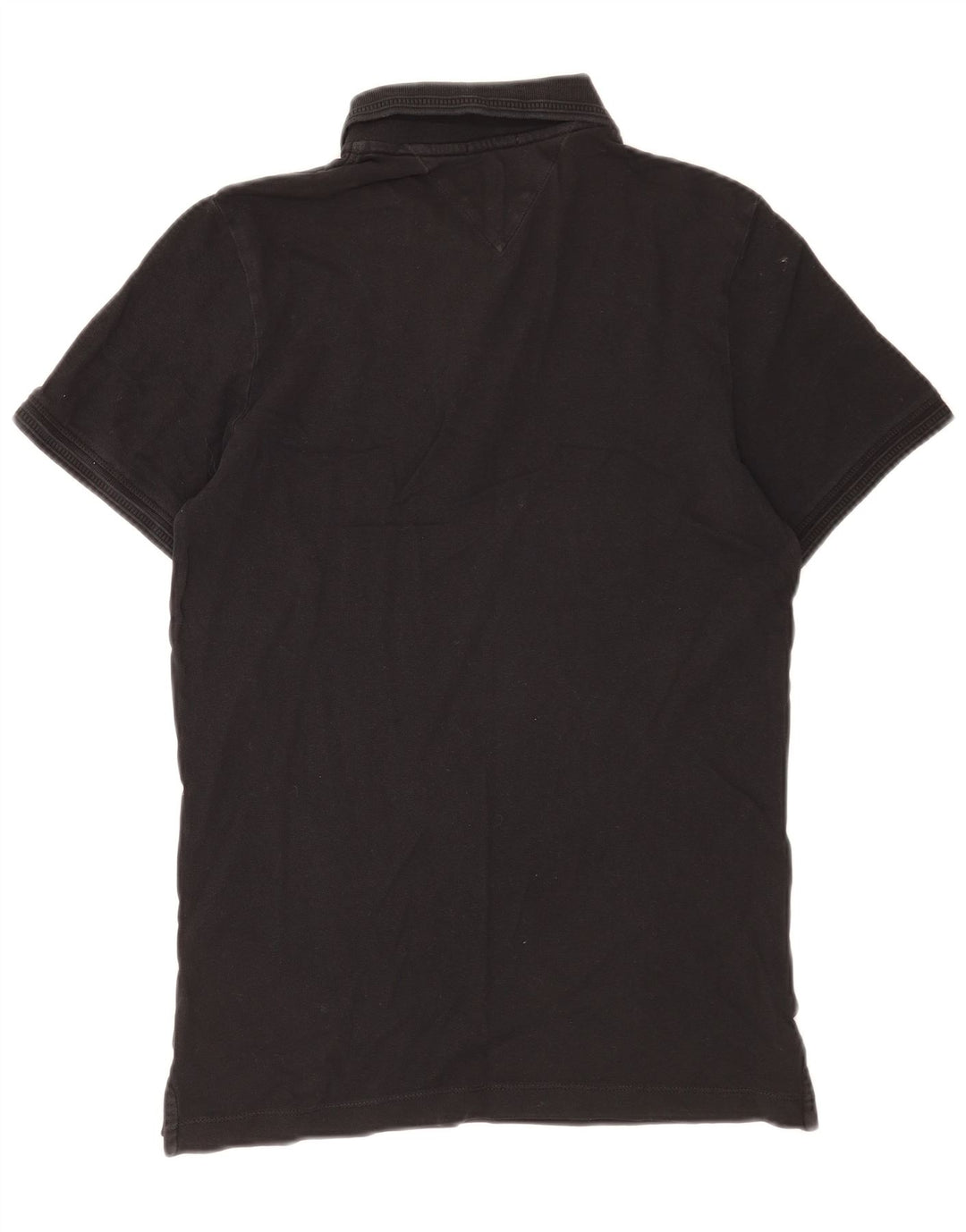 Polo slim fit da uomo Tommy Hilfiger piccola nera
