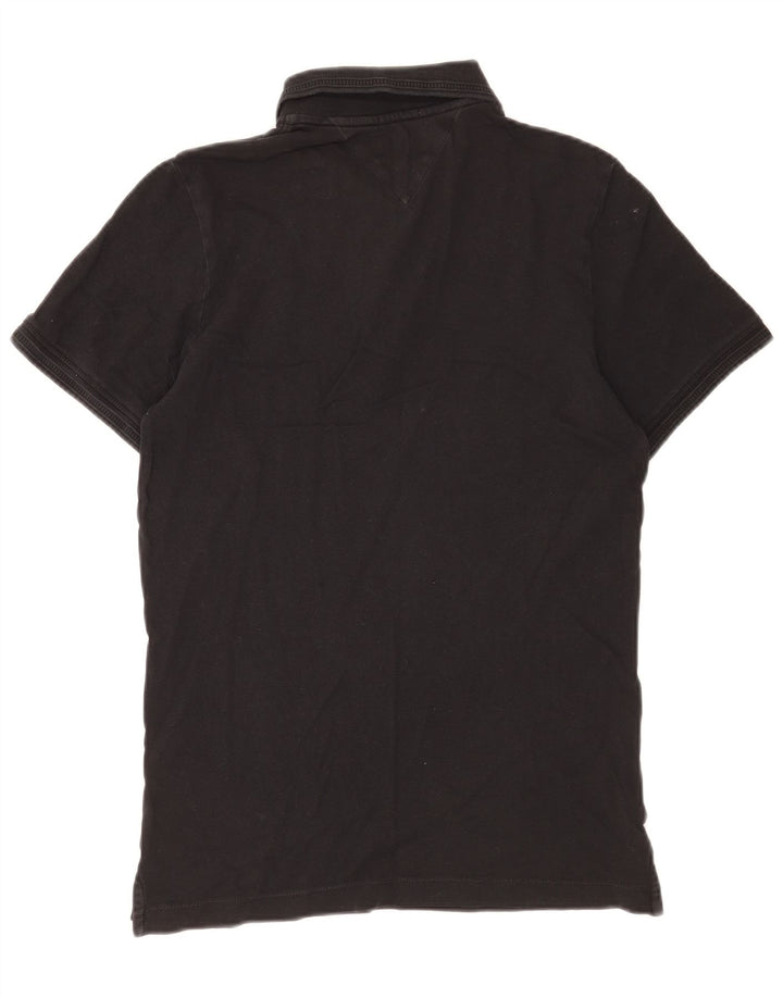 Polo slim fit da uomo Tommy Hilfiger piccola nera