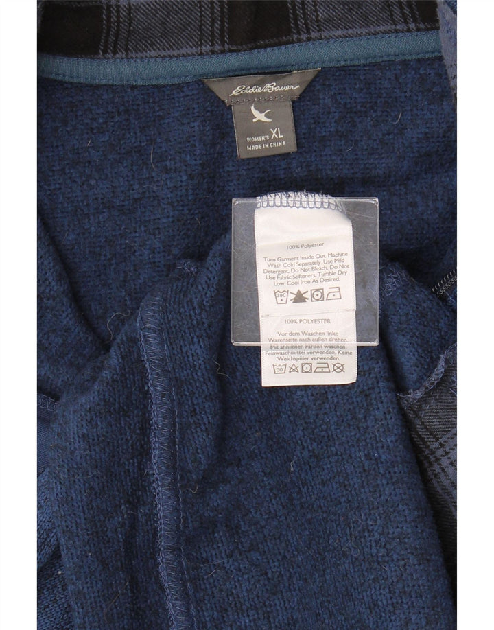 EDDIE BAUER Womens Tracksuit Top Jacket UK 18 XL Navy Blue Flecked Vintage Eddie Bauer and Second-Hand Eddie Bauer from Messina Hembry 