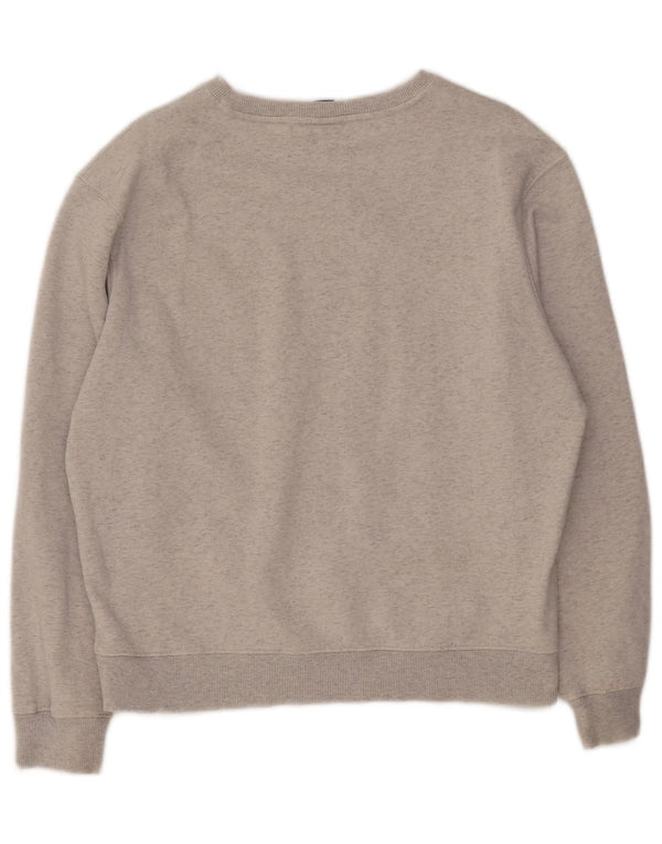 Felpa grafica da donna Russell Athletic, maglione UK 14, grande cotone grigio