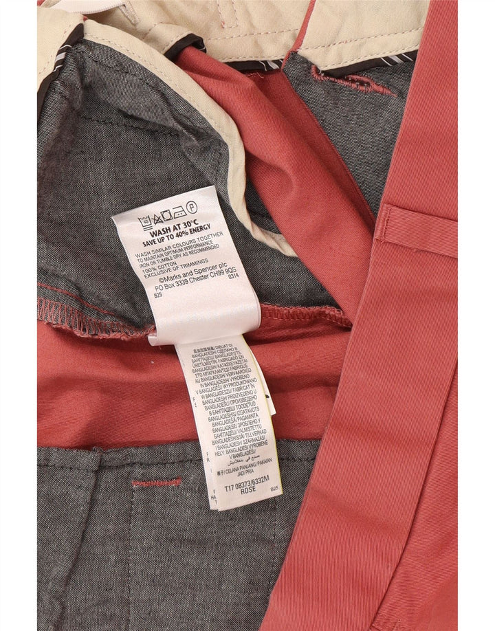 Pantaloni chino regolari da uomo Marks & Spencer W44 L29 cotone rosa