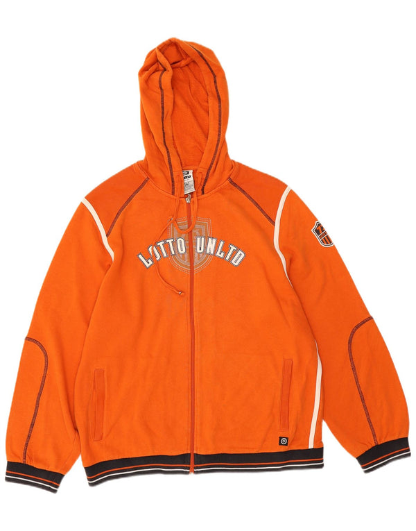 Felpa con cappuccio e zip grafica per bambini Lotto 15-16 anni XL blocco colore arancione