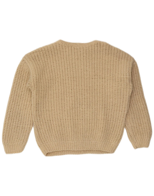 Maglione maglione girocollo da uomo vintage XL Beige