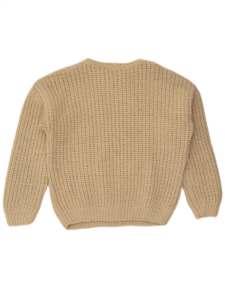 Maglione maglione girocollo da uomo vintage XL Beige