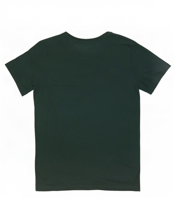 T-shirt grafica da uomo Puma Top Small in cotone verde
