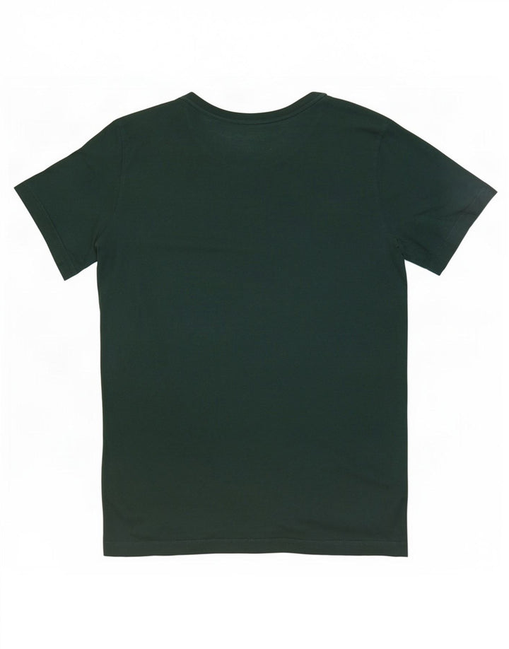 T-shirt grafica da uomo Puma Top Small in cotone verde
