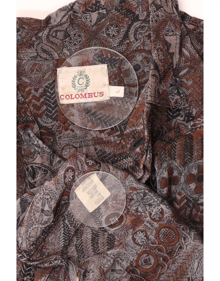 Camicia Uomo Columbus Large In Viscosa Floreale Multicolore