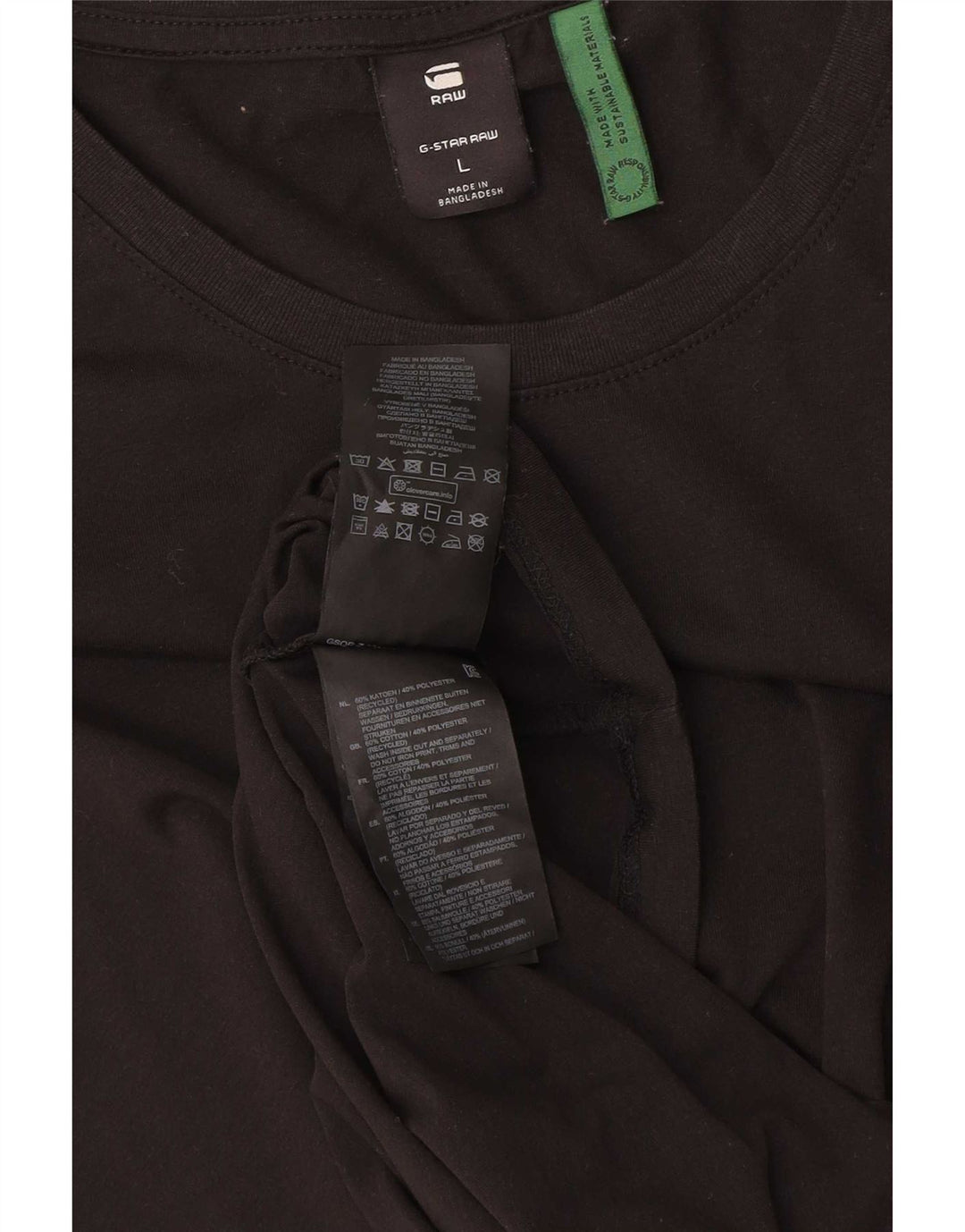T-shirt da uomo G-Star Top grande in cotone nero