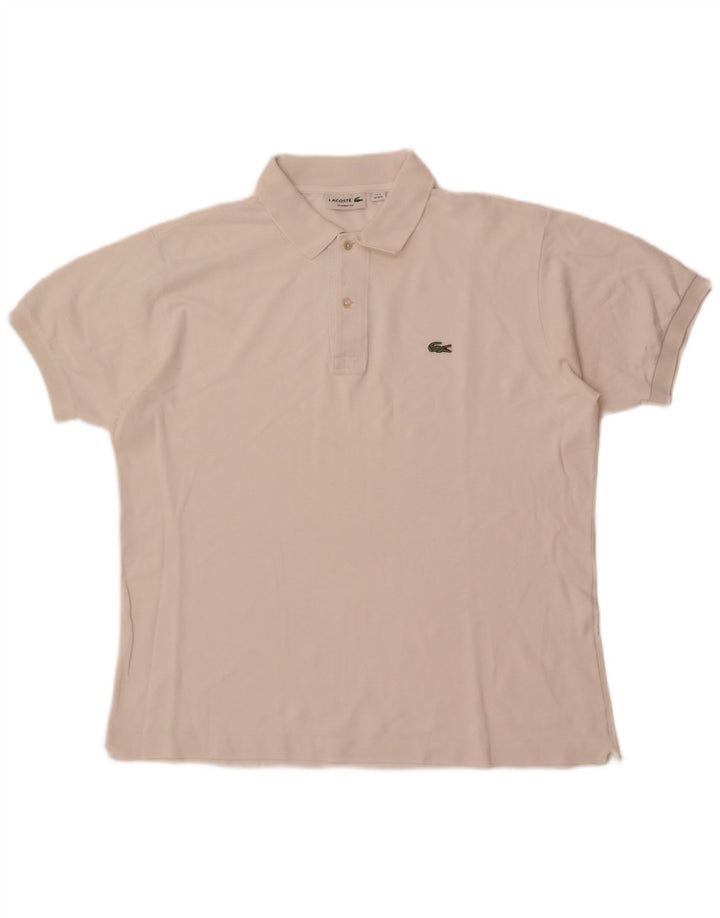 Polo Lacoste da uomo vestibilità classica taglia 5 grande bianca