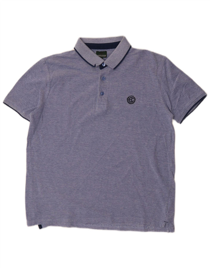 Polo Uomo Enrico Coveri Blu Medio Cotone