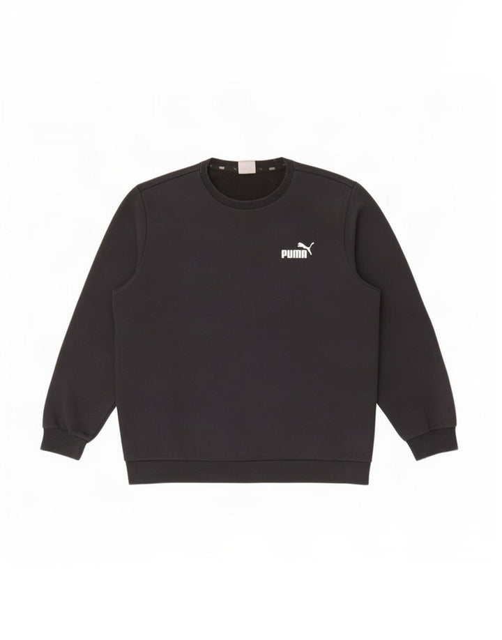 Felpa da uomo Puma Maglione grande in cotone nero