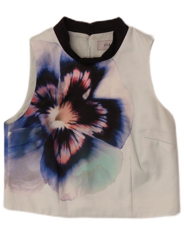 Camicetta senza maniche corta da donna Coast UK 12 Poliestere floreale verde medio