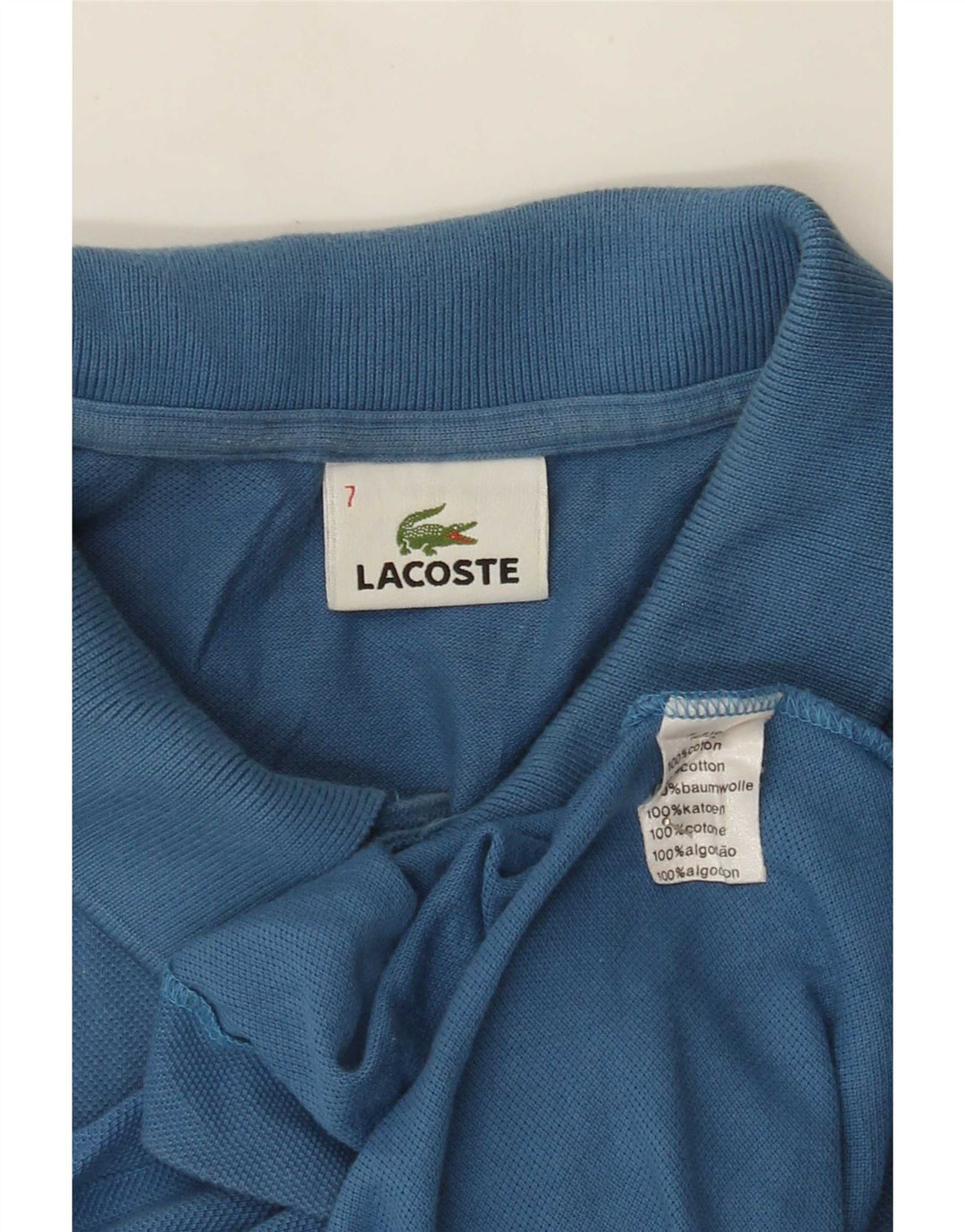 Polo da uomo Lacoste taglia 7 2XL cotone blu