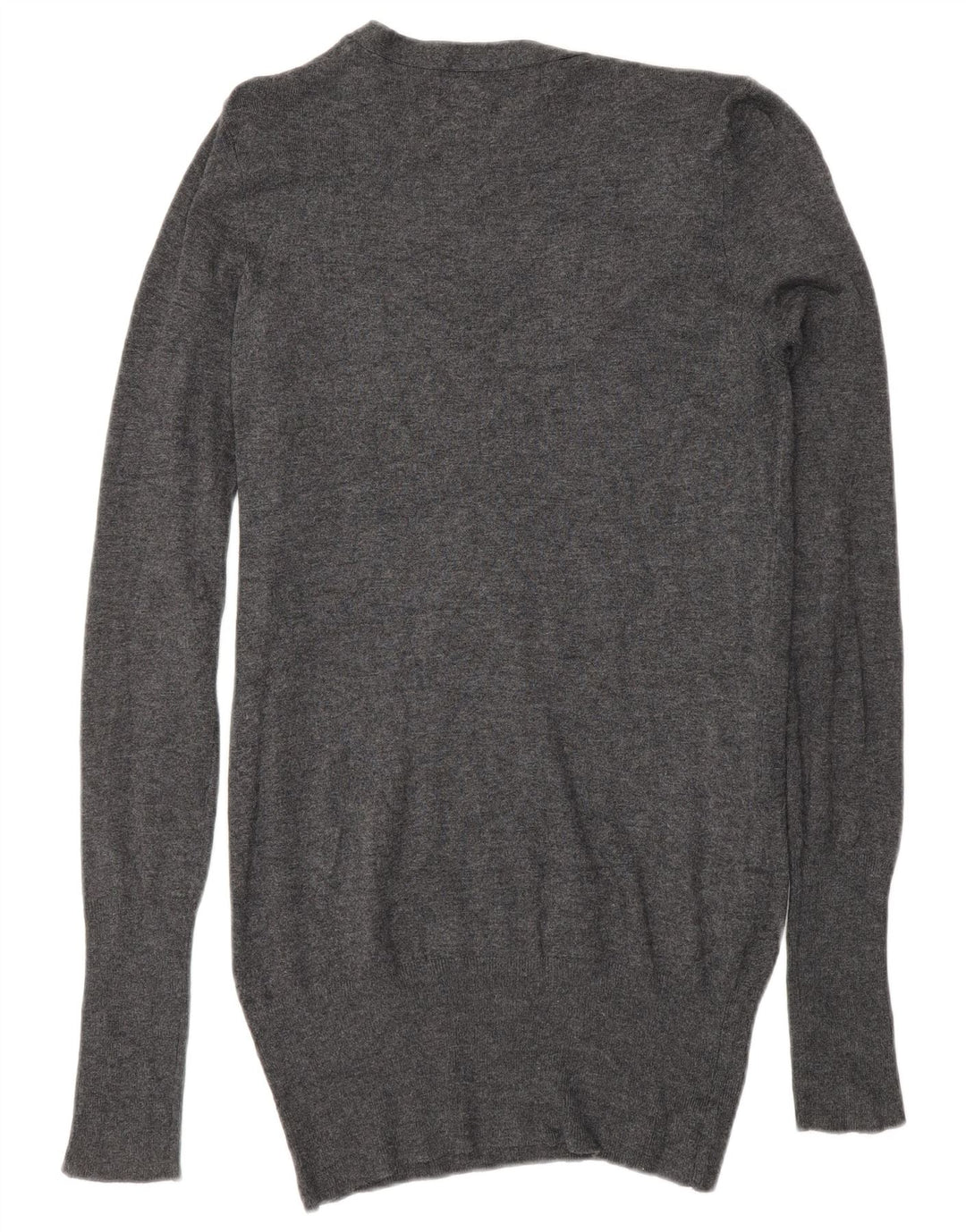 Maglione ZARA da donna con scollo a V UK 12 Grigio medio