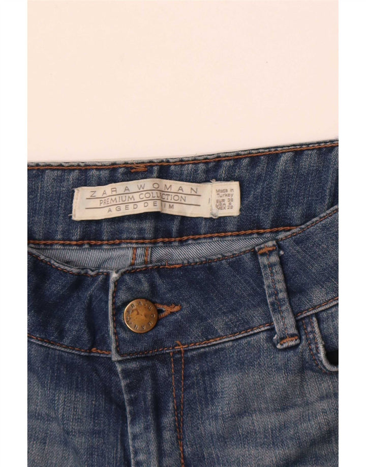 Jeans svasati da donna Zara EU 38 piccoli W28 L30 blu