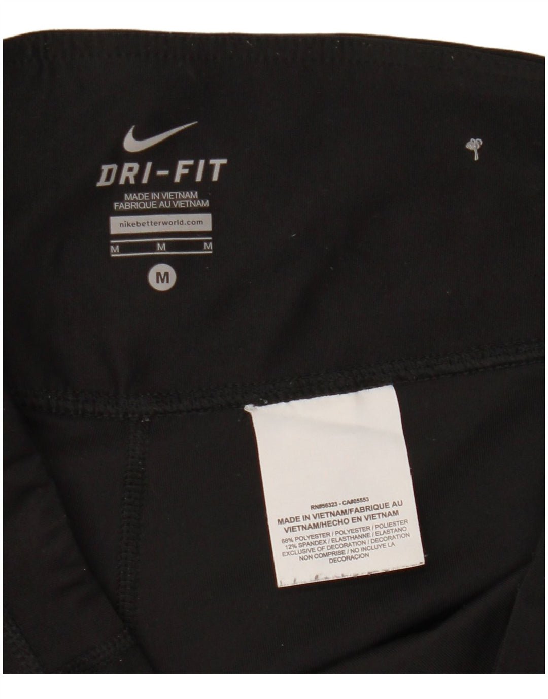 Pantaloni della tuta Nike Dri Fit Capri da donna UK 14 poliestere nero medio