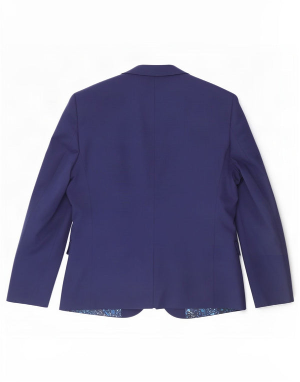 Giacca blazer a 1 bottone da uomo Marks & Spencer UK 42 grande poliestere blu navy