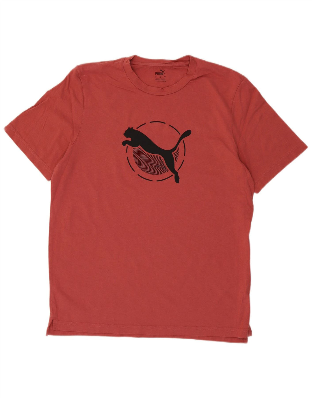 T-shirt grafica da uomo Puma Top grande in cotone rosso