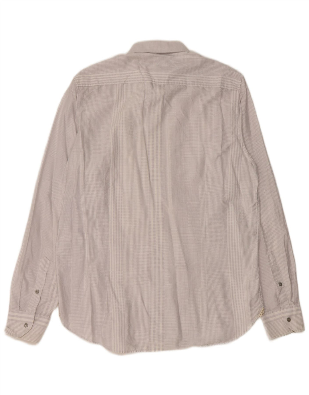 Camicia da uomo Ted Baker taglia 16,5 grande cotone a quadretti grigio