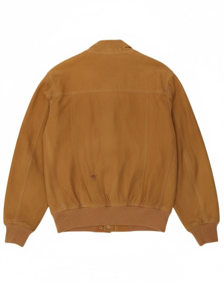 Giubbotto bomber in pelle scamosciata da uomo Maren UK 40 grande pelle scamosciata beige