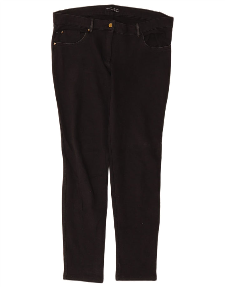 Pantaloni casual slim da donna Zara medi W28 L26 cotone nero