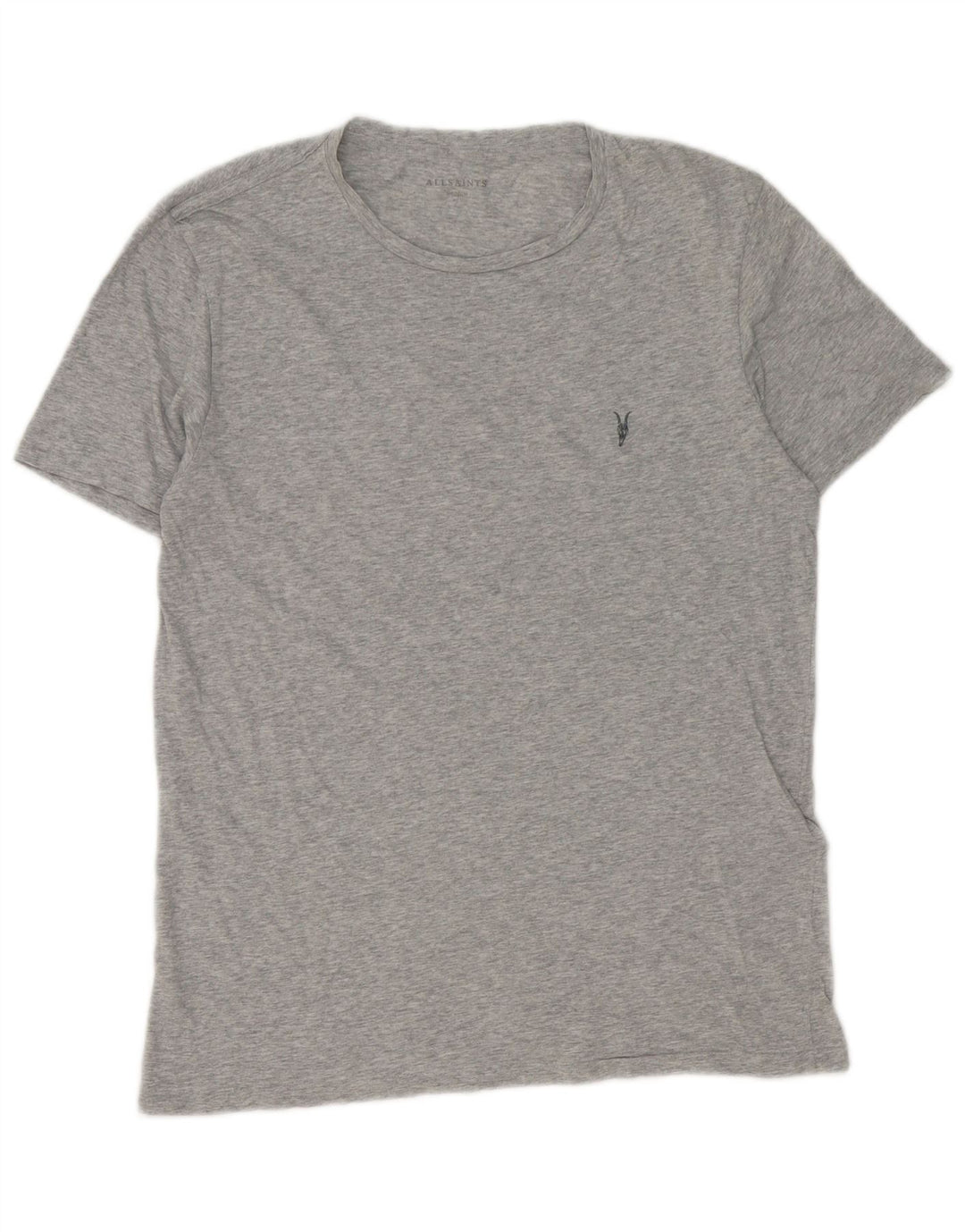 T-shirt da uomo All Saints Top in cotone chiazzato grigio medio