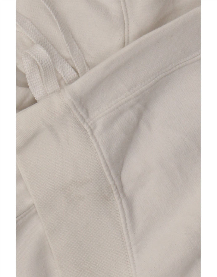 Felpa con cappuccio grafica Nike da uomo in cotone bianco medio