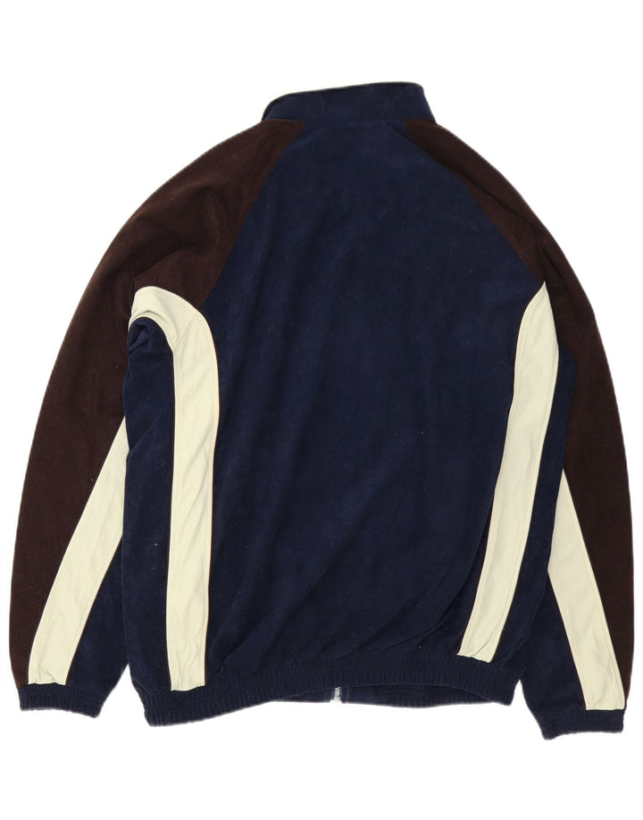 Giacca da uomo in velluto Asics, giacca grande, colore blu navy