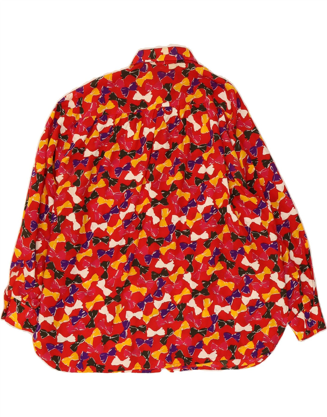VINTAGE Womens Oversized Abstract Pattern Shirt Blouse UK 22 3XL Red Vintage Vintage and Second-Hand Vintage from Messina Hembry 