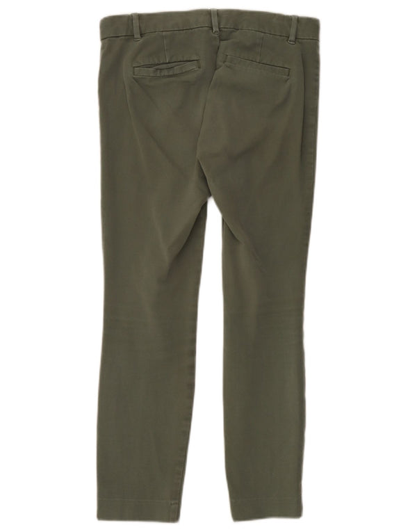 Pantaloni casual slim da donna Gap UK 4 XS W30 L26 Cotone verde