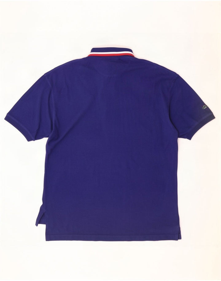 Polo da uomo Izod in cotone a righe blu medio