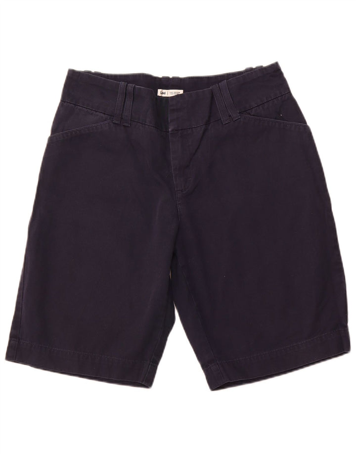 Pantaloncini casual da donna LEE US 12 Large W30 in cotone blu navy