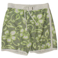 Pantaloncini da bagno da uomo Sundek grandi in poliestere floreale verde