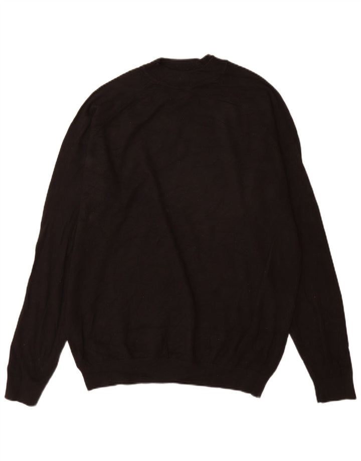 Maglione Zara da uomo con collo dolcevita grande in viscosa nera