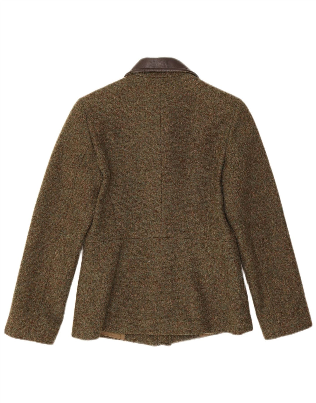 Max & Co. Giacca blazer con zip intera da donna UK 8 piccola lana kaki