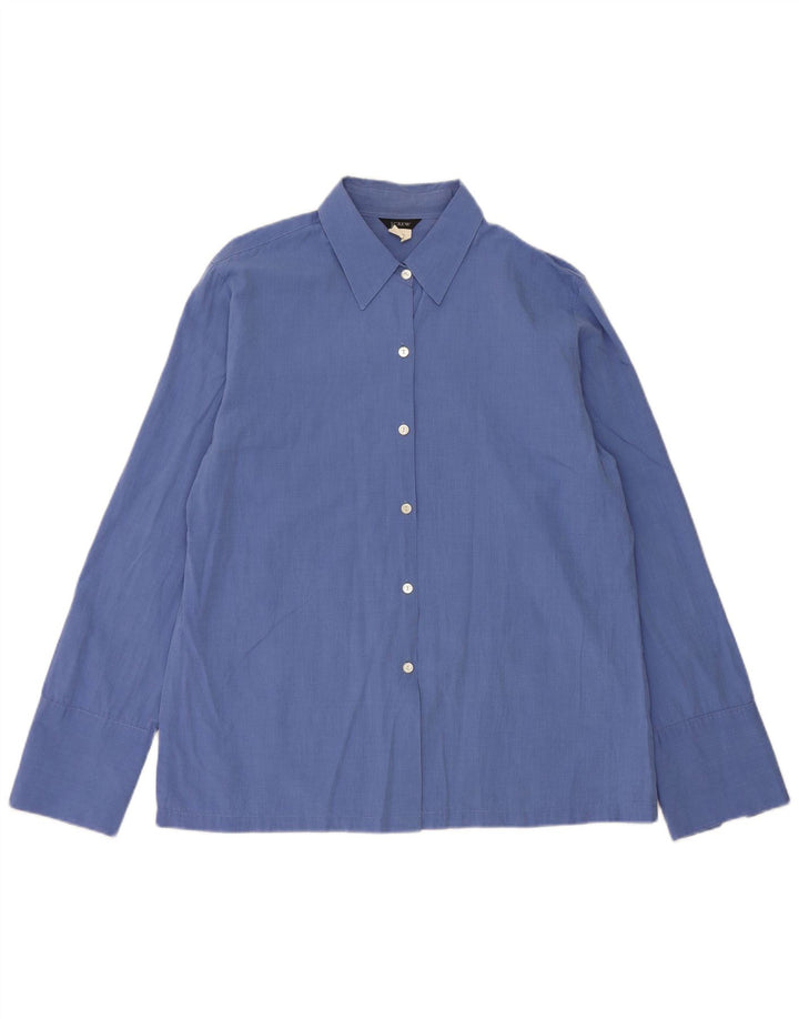 Camicia da donna J. Crew UK 14 Cotone blu medio