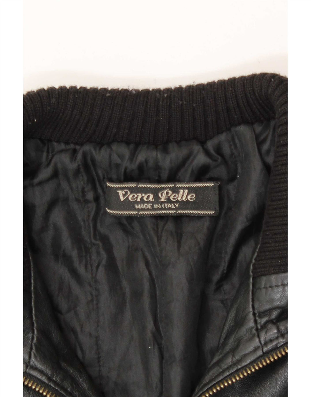 Giacca in pelle vintage da uomo UK 36 piccola nera