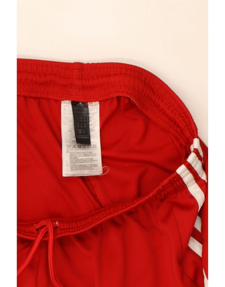Pantaloncini sportivi Adidas Climalite da uomo in poliestere rosso medio
