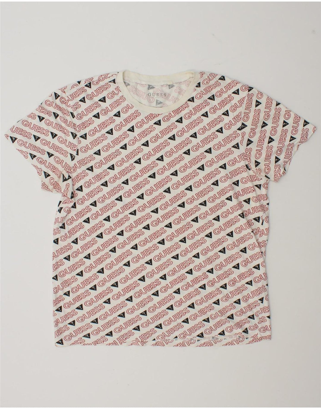 Guess T-shirt grafica da uomo grande bianca