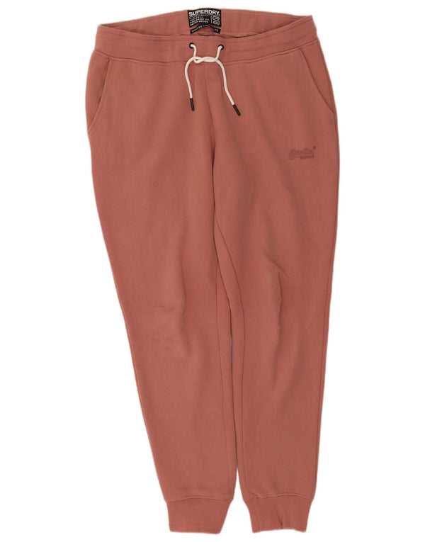 Pantaloni da tuta da donna Superdry Joggers UK 16 Large Rosa Cotone