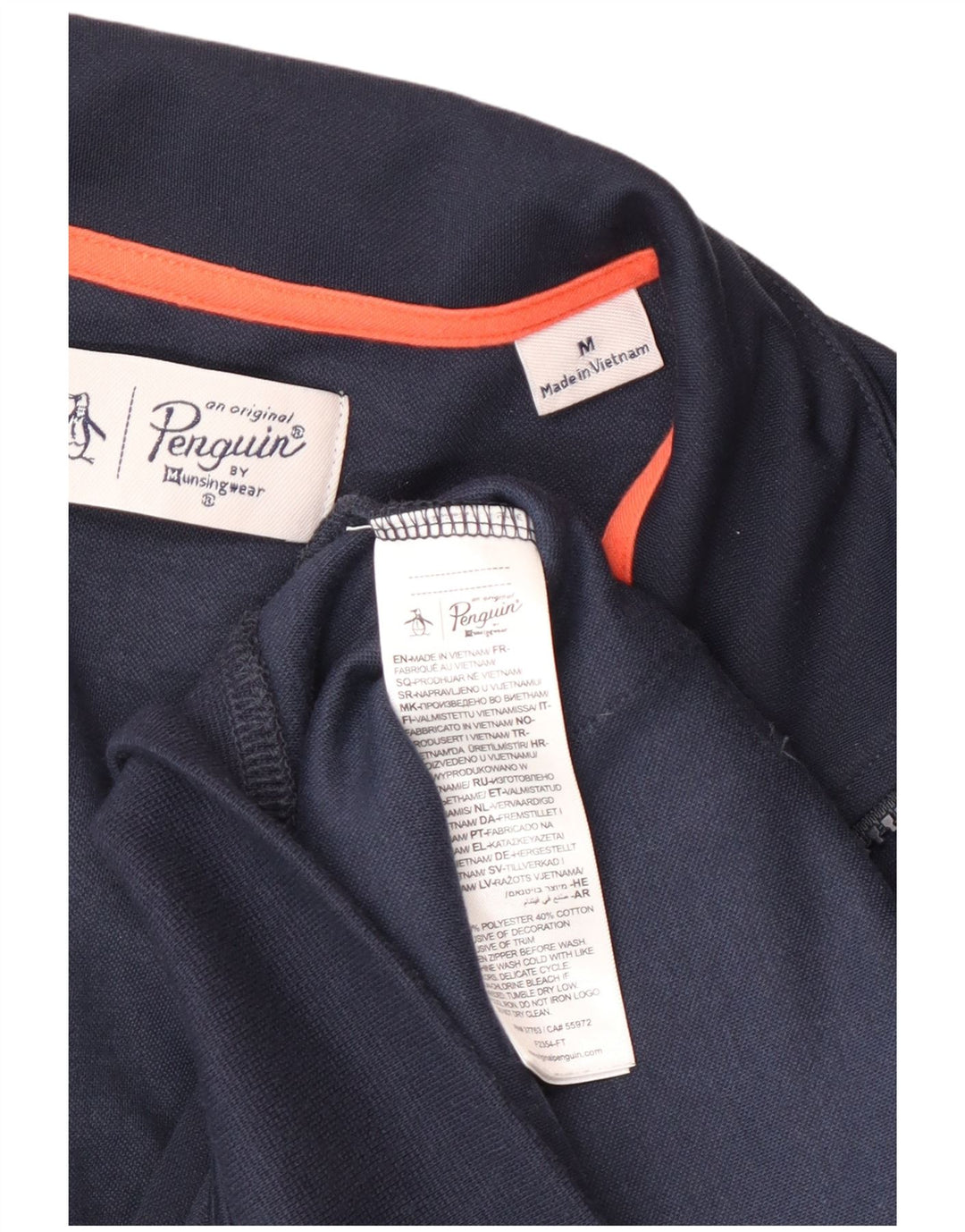 Giacca da ginnastica da uomo Penguin, media, blu navy, color block sportivo