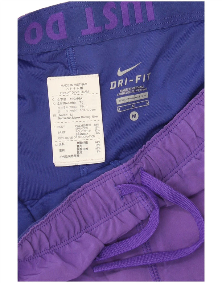 Pantaloncini sportivi Nike da donna Dri Fit UK 14 poliestere viola medio