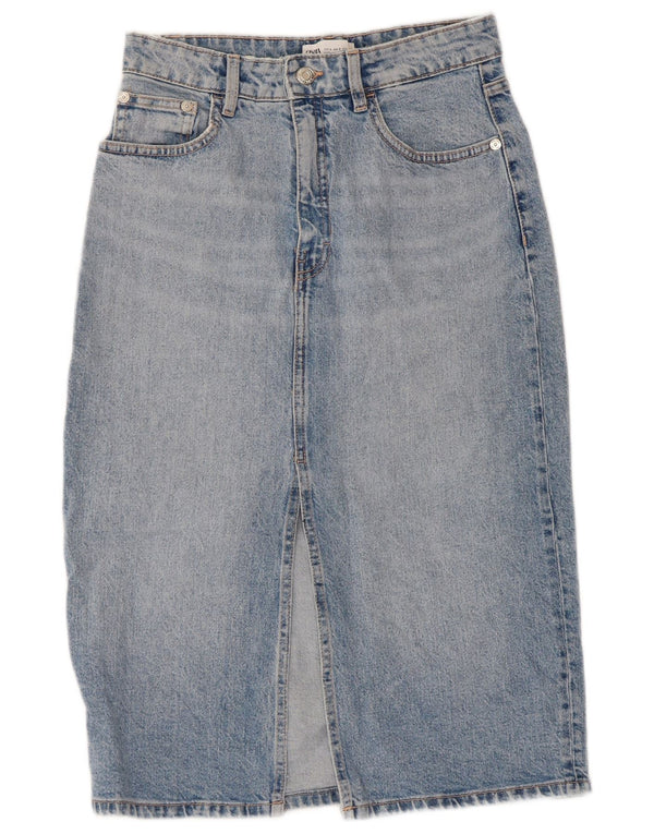 Gonna di jeans a vita alta da donna Zara piccola W26 blu