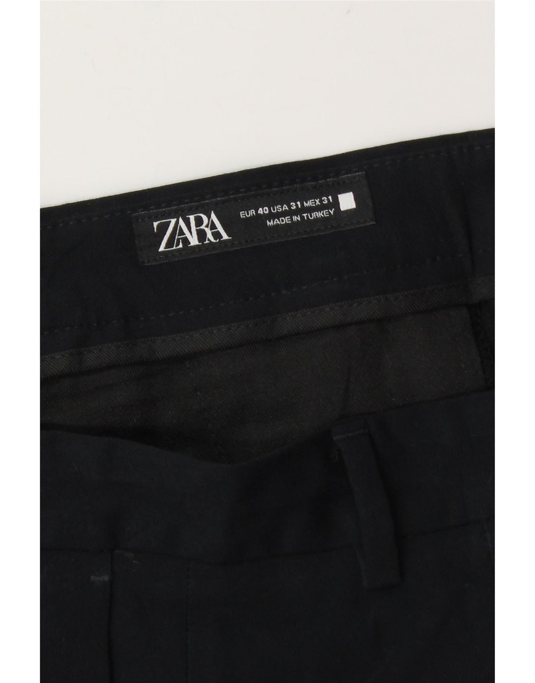 Pantaloni chino slim da uomo Zara EU 40 medi W31 L28 neri