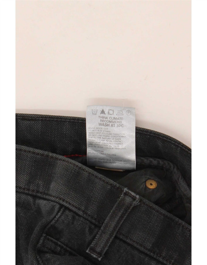 Jeans dritti Marks & Spencer da uomo blu Harbour W34 L35 cotone nero