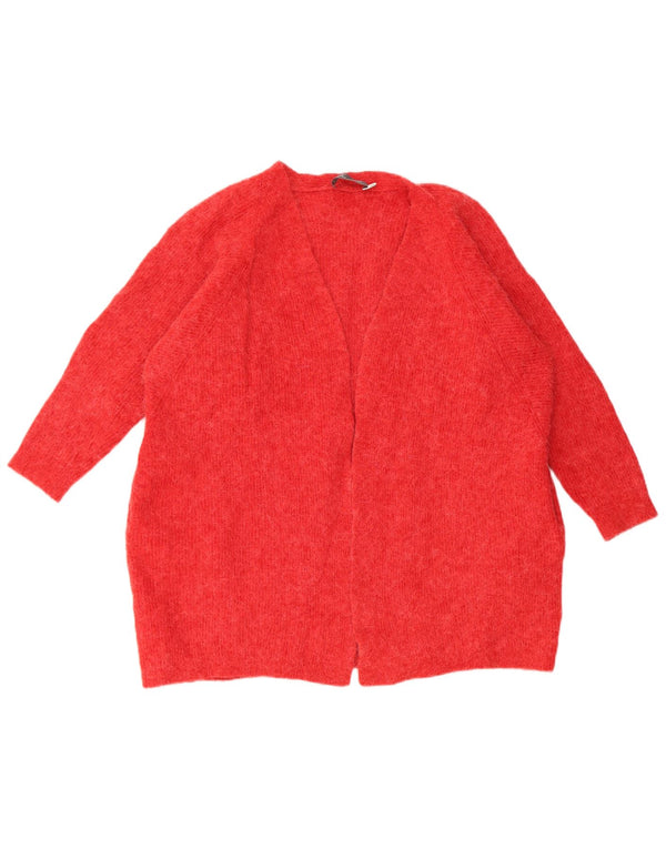 Maglione cardigan aperto oversize da donna MINT VELVET UK 16 Large Rosso