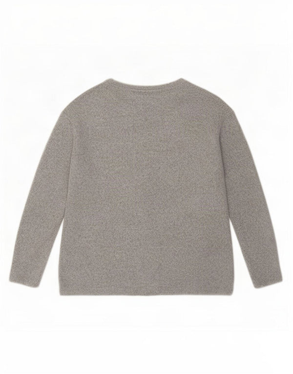 Maglione Zara da donna con scollo a barca UK 10 piccolo grigio screziato