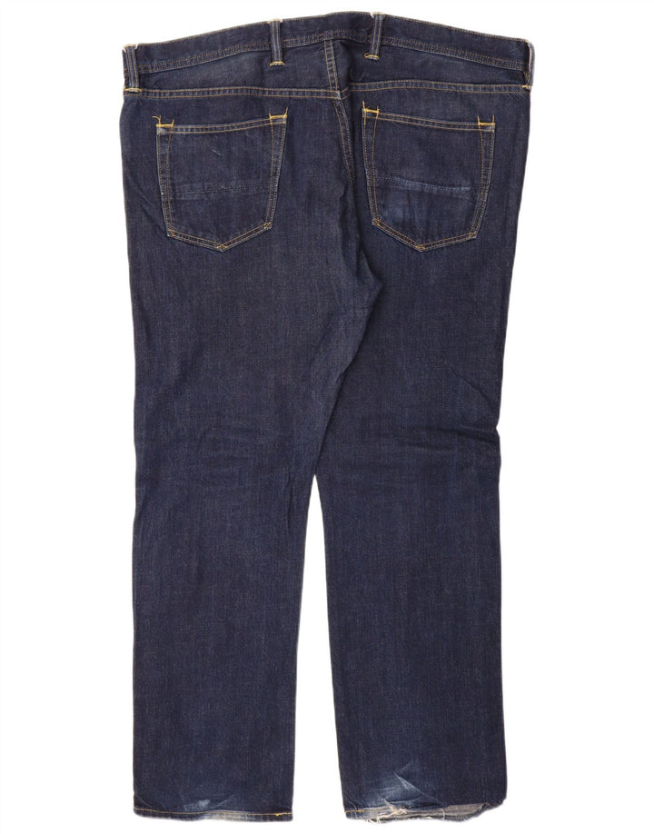 Jeans dritti da uomo Marks & Spencer W42 L31 cotone blu navy