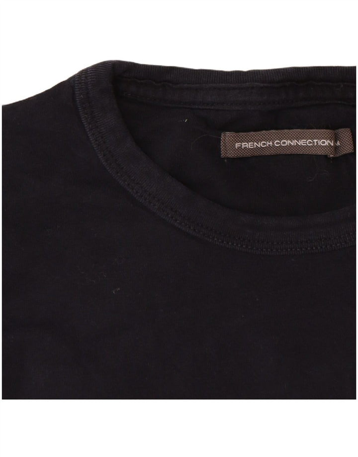T-shirt da donna French Connection Top UK 12 cotone medio blu navy